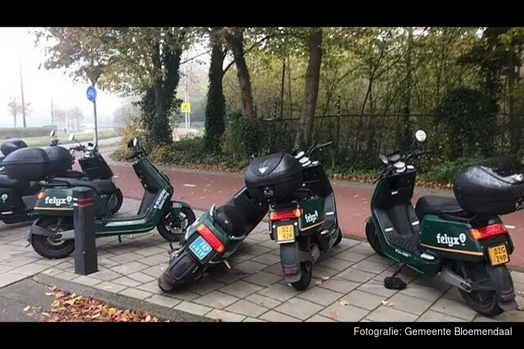 Proef parkeervakken voor deelscooters in Overveen en Bloemendaal